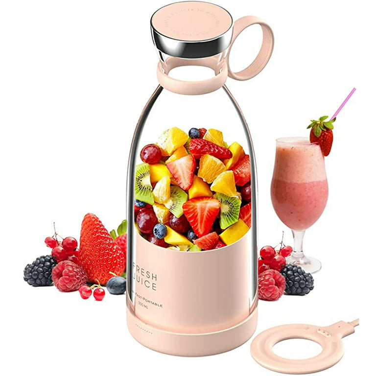 Personal Size Blender Rechargeable and 4 Blades, Fruit Vegetable