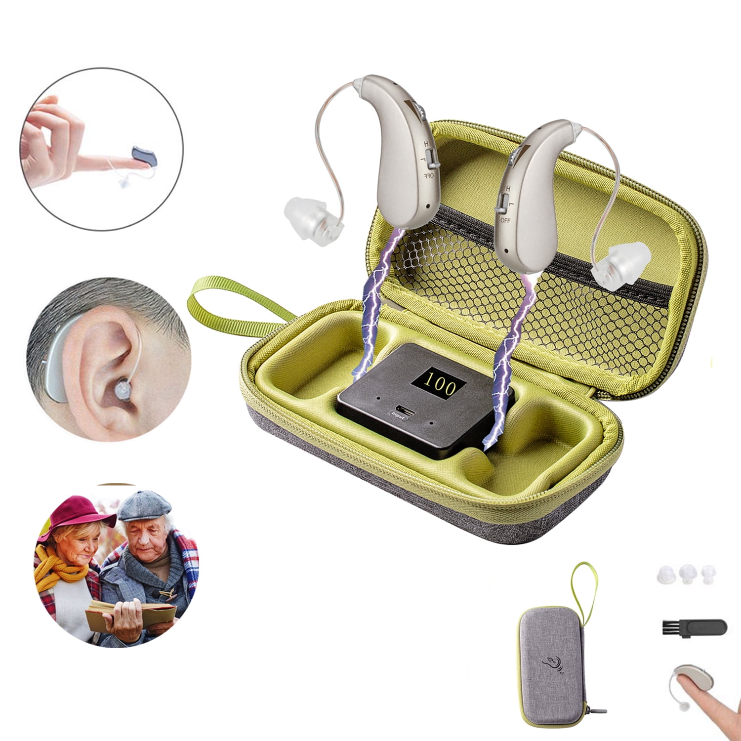 Personal Sound Amplifiers for Ears Rechargeable, Portable Amplifiers