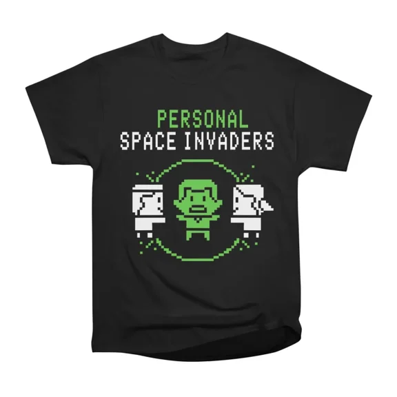 Personal Space Invaders T-Shirt Tee Gift For Him Merch For Her Apparel For Friend