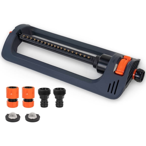 Lawn Sprinkler 19 Hole Nozzles 4 Spray Modes for Yard, Garden Water Oscillating Sprinkler with Spray Jet Cleaning Needle