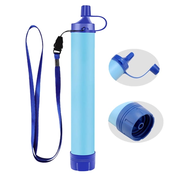 Personal Straw Water Filter, Portable Water Filtration for Hiking Camping Fishing Hunting Outdoor Adventures Backpacking, Screw Bottom, Water Purifier Survival Gear