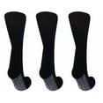 thumbnail image 1 of Personal Touch Crew Length Comfortable Hospital Slipper Socks Size 10-13 Pack of 3 Black, 1 of 6