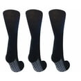 thumbnail image 1 of Personal Touch Crew Length Comfortable Hospital Slipper Socks Size 10-13 Pack of 3 - Navy, 1 of 6