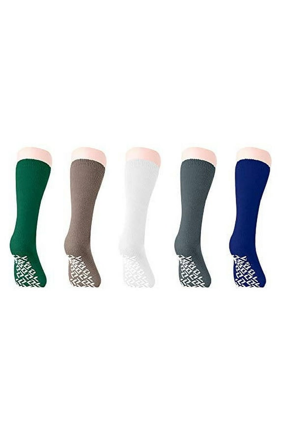 Men's Gripper Tube Socks, Non-Slip Grippy Socks, Colorful (12 Pairs Men Assorted)