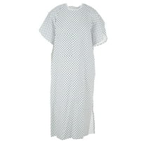 Personal Touch Top of The Line Patient Gowns, Back Tie (2-Pack) Demure Print, Comfortable Polyester and Cotton Blend is Easy-Care, and Fits All Sizes Up To 2XL,