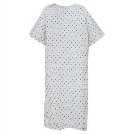 Personal Touch Top of The Line Patient Hospital Gowns, Back Tie (6-Pack) Demure Print, Comfortable Polyester and Cotton Blend is Easy-Care, and Fits All Sizes Up To 2XL,