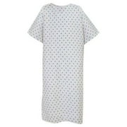 Personal Touch Top of The Line Patient Hospital Gowns, Back Tie 6-Pack Demure Print, Comfortable Polyester and Cotton Blend is Easy-Care, and Fits All Sizes Up To 2XL,