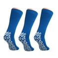 thumbnail image 1 of Personal Touch Top of the Line Hospital Non Skid Slipper Socks, Ladies or Men's Colors, 3 Pairs (Royal Blue, XXX-Large Bariatric), 1 of 5