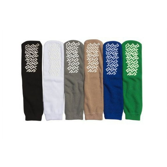 Personal Touch Top of the Line Non Skid Hospital Slipper Socks, Size 10-13 Men's, 12 Pairs Assorted Colors