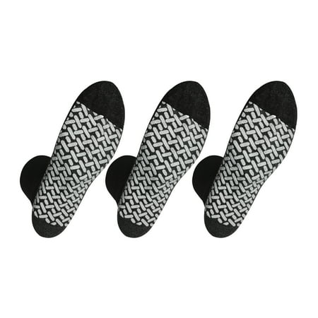 Personal Touch Unisex Crew Length Comfortable Hospital Slipper Socks Size 9-11 Pack of 3 (Black)