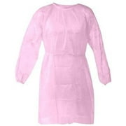 Personal Touch Universal Size Pink Disposable Isolation Gowns Pack of 10