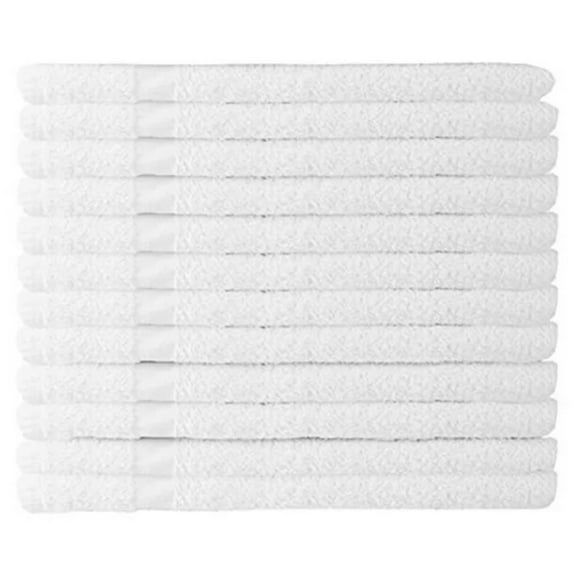 Personal Touch White Basic Cotton Hand Towels, 12-Pack
