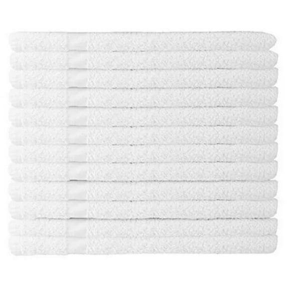 Personal Touch White Basic Cotton Hand Towels, 12-Pack