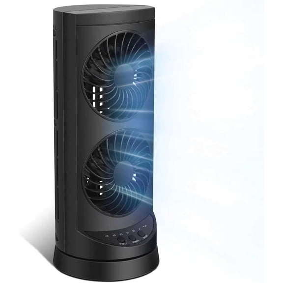 Personal Tower Cooling Fans that Blow Cold Air, Standing Small Desk Fan with 3 Speeds & Timer, 60° & 110° Oscillating Table Fan, Quiet and Safe Electric Floor Fan for Bedroom, Bedside, Home, Office