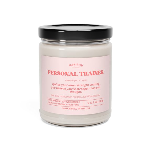 Personal Trainer Definition Candle Appreciation Gift Scented Soy Candle,9oz