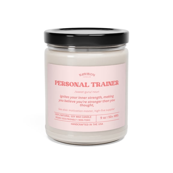 Personal Trainer Definition Candle Appreciation Gift Scented Soy Candle,9oz
