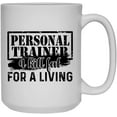 thumbnail image 1 of Personal Trainer Kill Fat Coffee Mug, Cold Brew Coffee Mug 15 oz, 1 of 3