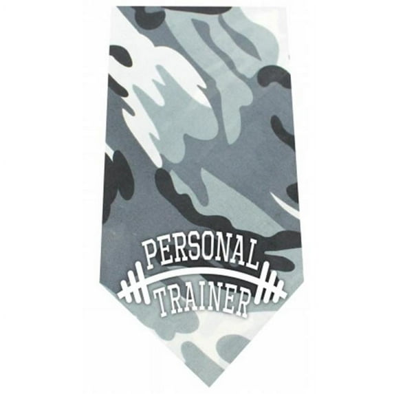 Personal Trainer Screen Print Bandana, Grey Camo