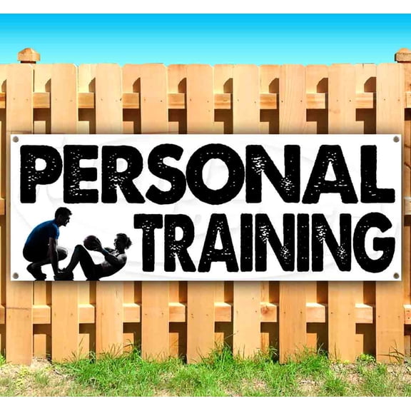 Personal Training 13 oz Vinyl Banner With Metal Grommets