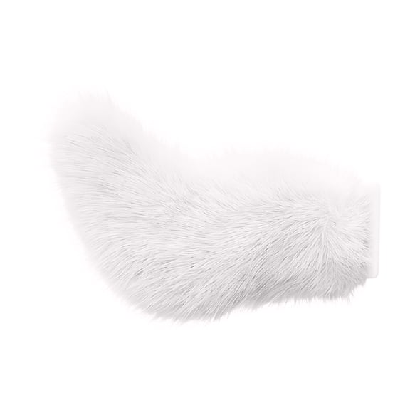 Personal Transporter Rear Faux Decoration, Halloween Compatible 12X4 Inch Remote Controlled Light Purple Fluffy Fox Tail, Kids Dress Up Clothes Add-On, Cat for Student Party