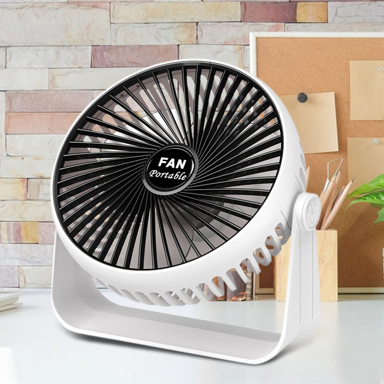 Personal USB Desk Fan 3 Speeds Portable Desktop Table Fan Powered By ...