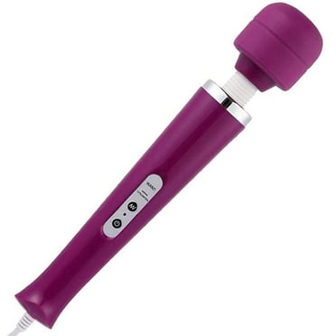 Personal Wand Electric Massager with 10 Powerful Vibrations, Handheld Neck Shoulder Back Body Massager Wand Massage for Deep Muscles Pain Relief (Purple)