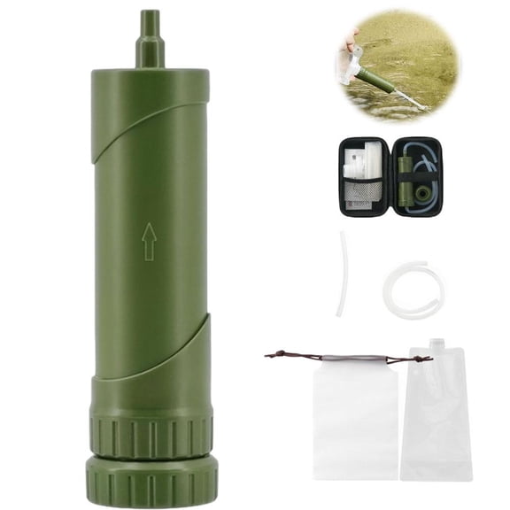 Personal Water Filter, Portable WaterFiltration System, Emergency Water Filter Straw Set, Lightweight Reusable Emergency WaterPurifier for Camping,Hiking,Traveling,Cycling &Outdoor Adventures