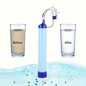 Personal Water Filter Pump 0.1 Micron Portable Water Purifier for Hiking Backpacking Camping Travel Emergency Survival Gear Removes Bacteria Viruses Protects from Giardia E. coli 1 Lb 8.66 in