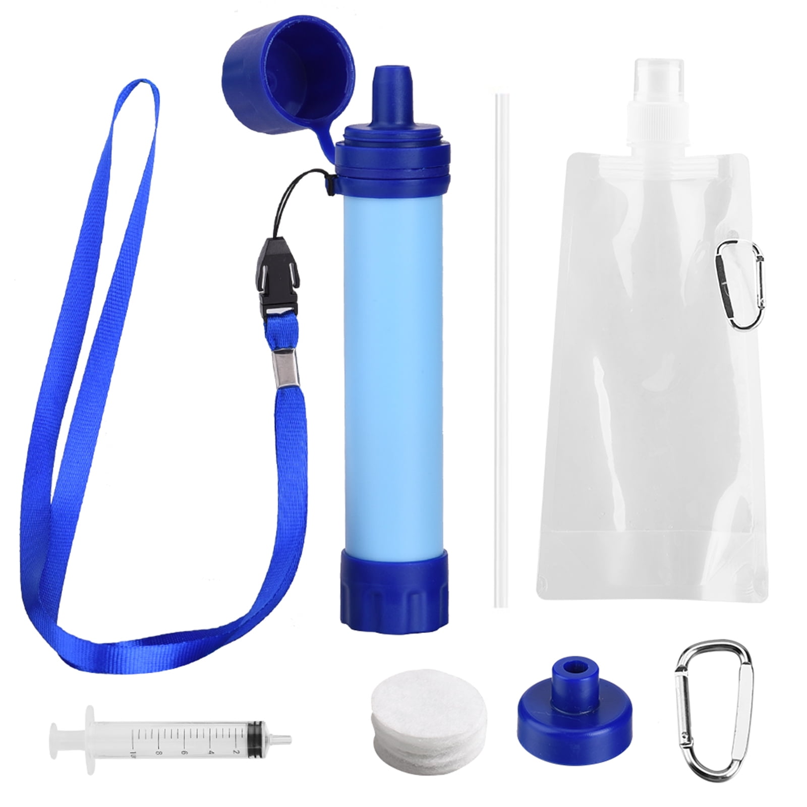 Galaxy Personal Portable Water Filter Straw Filtration Purifier for Hiking,  Camping, Hunting, Travel, Outdoor Emergency Survival Detachable Drinking