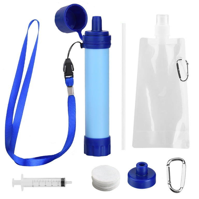 Logest 2 Pack Water Filter Straw - Water Purifying Device - Portable Personal Water Filtration Survival - for Emergency Kits Outdoor Activities and Hi