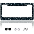 thumbnail image 1 of Personalise Stars Moon & Universe License Plate Frames Car Tag Cover Aluminum Auto License Plate Holder Including Screws License Plate Cars Decor Fits Standard Vehicles Size for Men Women, 1 of 9