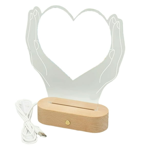 Personalised 3D Acrylic Photo Lamp With LED Light For Couple Gift Unique