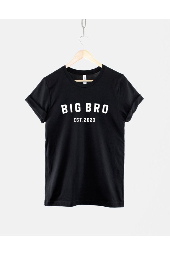 Personalised Big Bro Est Shirt - Promoted To Big Bro T-Shirt - New Big Brother To Be Shirt - New Baby Brother TShirt