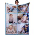thumbnail image 1 of Personalised Blanket, Custom Blanket, Personalised Photo Blanket, Customised Photo Blanket Personalised for Adults Kids, Personalised Gifts for Mum, Dad, Boyfriend, Girlfriend (10 Photos), 1 of 6