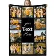thumbnail image 1 of Personalised Blanket, Custom Blanket, Personalised Photo Blanket, Customised Photo Blanket Personalised for Adults Kids, Personalised Gifts for Mum, Dad, Boyfriend, Girlfriend (10 Photos), 1 of 6