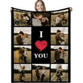 thumbnail image 1 of Personalised Blanket,Custom Blanket,Personalised Photo Blanket,Customised Photo Blanket Personalised for Adults,Personalised Picture Fleece Blanket,Personalised Gifts for Mum,Dad, 1 of 6