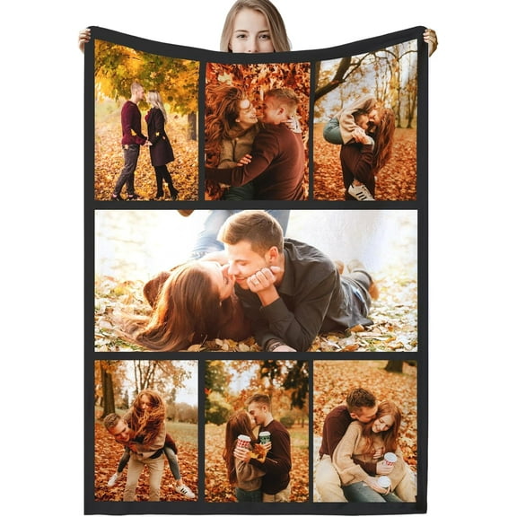 Personalised Blanket,Custom Blanket,Personalised Photo Blanket,Customised Photo Blanket Personalised for Adults,Picture Blanket Personalised Gifts for Mum,Dad,Boyfriend,Girlfriend