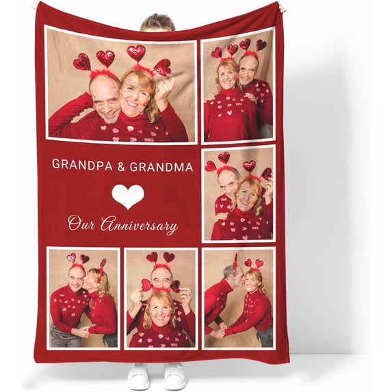 Personalised Blanket, Custom Blanket, Personalised Photo Blanket,Customized Flannel Blankets for Father, Mom, Lover, Kids, Friends, Pet, Birthday, Christmas - Personalised Gifts for Women Men.