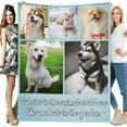 thumbnail image 1 of Personalised Blanket - Custom Blanket with Photos - Personalized Blankets Using ourselves Photos for Birthday Gifts - Customized Blankets with Pictures for Father, Mom, Kids, Dogs, Friends or Lover, 1 of 6