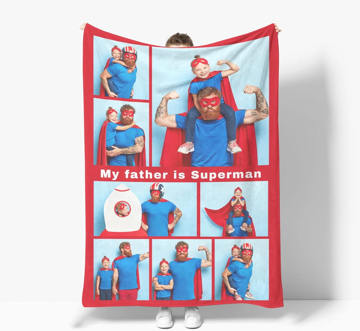 Personalised Blanket, Custom Blanket with Photos Text.Custom Blanket with 111 Photo Collages