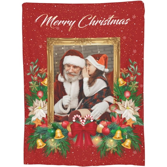 Personalised Blanket - Custom Blanket with Photos Text.Custom Blanket with 1-9 Photo Collages,Flannel Blankets for Mothers Day Customized Gifts For Mom, 125×100cm