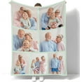 thumbnail image 1 of Personalised Blanket Custom Blanket with Photos Text Personalised Blankets for Adults Wedding Gifts Memorial Gift Home Gifts Birthday Gifts for Mum Gifts for Girlfriend (B), 1 of 6
