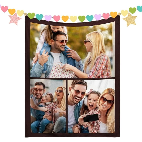 Personalised Blanket,Custom Blanket With Text 1-9 Photo, Personalised Blankets for Adults,Personalised Photo Blanket for Mother's Day,Customised Gifts for Mum,Dad,Boyfriend,Girlfriend,Friends