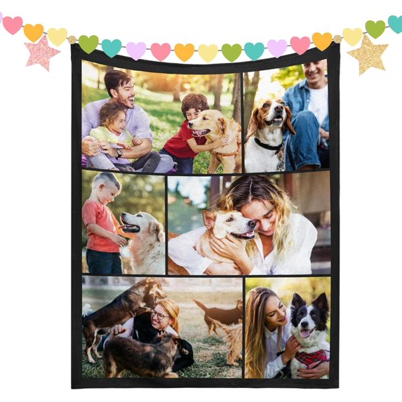 Personalised Blanket,Custom Blanket With Text 1-9 Photo, Personalised Blankets for Adults,Personalised Photo Blanket for Mother's Day,Customised Gifts for Mum,Dad,Boyfriend,Girlfriend,Friends