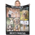 thumbnail image 1 of Personalised Blanket,Custom Blanket with Words Picture Collage Customized Blankets, Birthday Souvenir Gifts Personalized Throw Blanket for Father, Mom, Kids, Dogs, Friends or Lover 31" X 47", 1 of 6