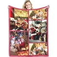 thumbnail image 1 of Personalised Blanket,Custom Blanket with Words Picture Collage Customized Blankets, Birthday Souvenir Gifts Personalized Throw Blanket for Father, Mom, Kids, Dogs, Friends or Lover 31" X 47", 1 of 6