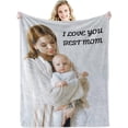 thumbnail image 1 of Personalised Blanket,Custom Blanket with Words Picture Collage Customized Blankets, Birthday Souvenir Gifts Personalized Throw Blanket for Father, Mom, Kids, Dogs, Friends or Lover 31" X 47", 1 of 6