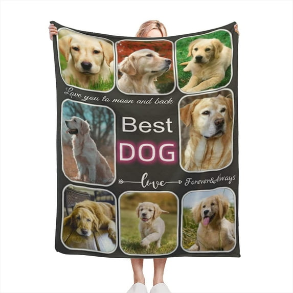 Personalised Blanket, Customised Photo Blankets, Personalised Flannel Blankets, Upload Photo as a Gift for Your Family Friend, Suitable for All Kinds of Anniversaries, 1 Photo