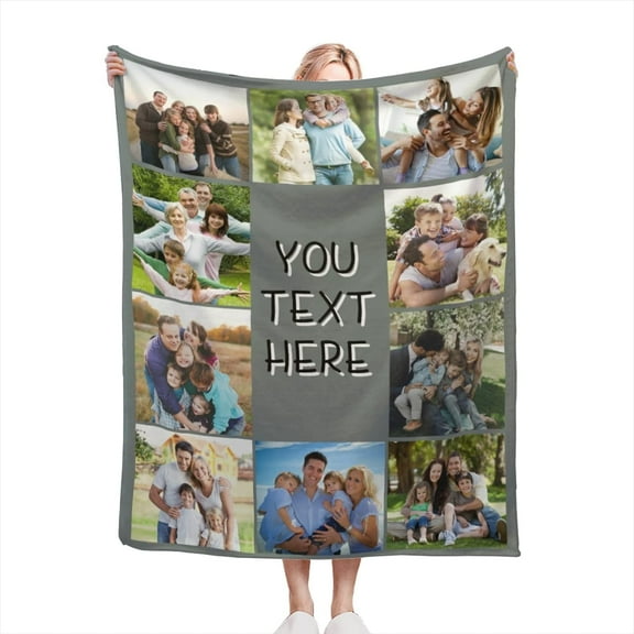 Personalised Blanket, Customised Photo Blankets, Personalised Flannel Blankets, Upload Photo as a Gift for Your Family Friend, Suitable for All Kinds of Anniversaries, 1 Photo