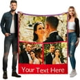thumbnail image 1 of Personalised Blankets 6 Photos | Optional Customised Sherpa Blanket | Custom Photo Blanket with Picture and Text | Photo Blanket Personalised Small Size for Dogs Birthday Gifts 75 X 100cm, 1 of 6